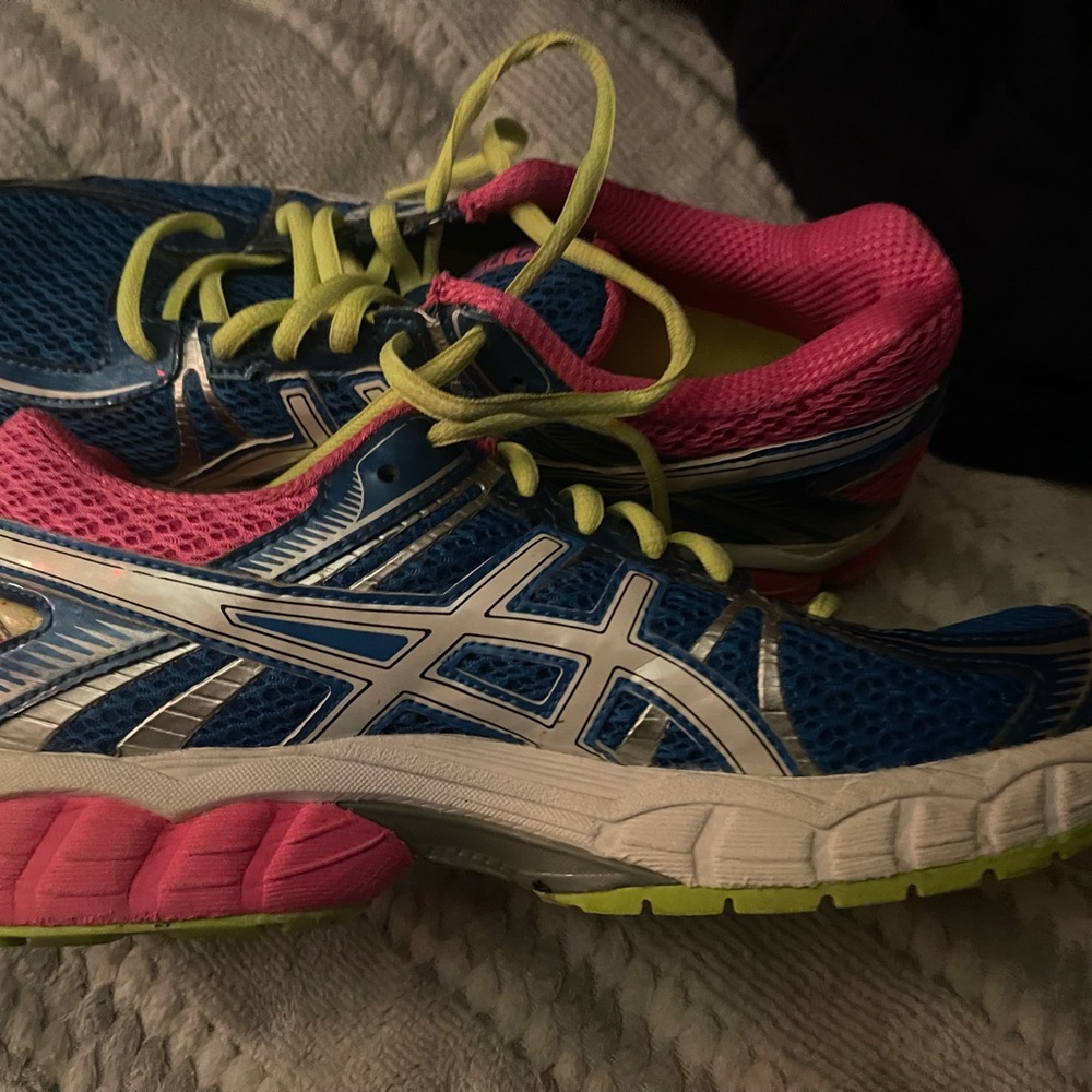 ASICS Women's Blue and Pink Running Shoes